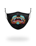 ADULT DRAGON SHARK FORM FITTING FACE MASK